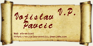 Vojislav Pavčić vizit kartica